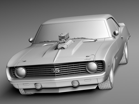 Chevrolet Camaro SS Street Rod 1969 3D Model
