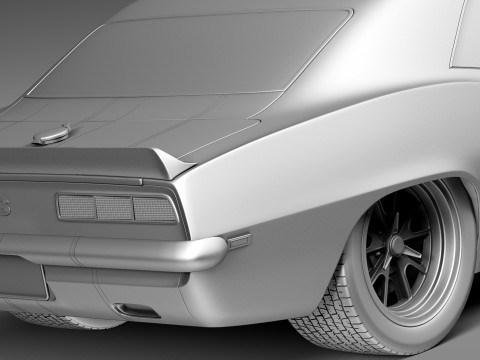 Chevrolet Camaro SS Street Rod 1969 3D Model