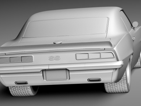 Chevrolet Camaro SS Street Rod 1969 3D Model