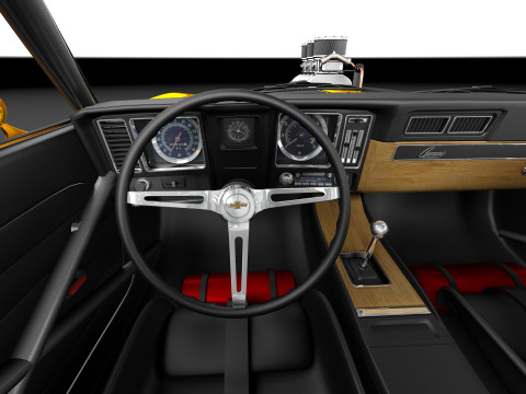 Chevrolet Camaro SS Street Rod 1969 3D Model