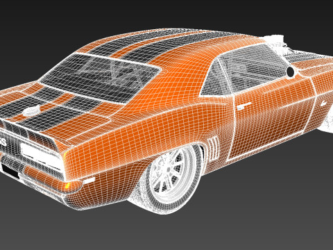 Chevrolet Camaro SS Street Rod 1969 3D Model