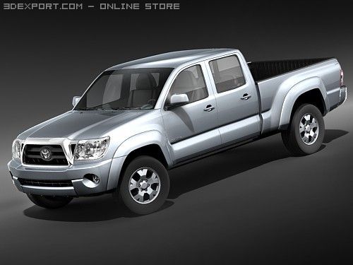 Toyota Tacoma Double Cab 2009 Truck Modello 3D .c4d .max .obj .3ds .fbx .stl .blend 