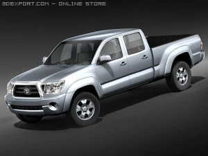 Camioneta Toyota Tacoma Doble Cabina 2009 Modelo 3D
