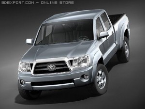 Toyota Tacoma Double Cab 2009 Truck Modello 3D