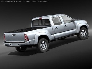 Toyota Tacoma Double Cab 2009 Truck Modello 3D