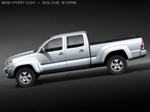 Toyota Tacoma Double Cab 2009 Truck Modello 3D
