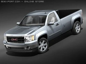 Camioneta GMC Sierra 1500 cabina regular Modelo 3D