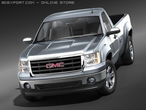 GMC Sierra 1500 regular cab Truck Modelo 3D