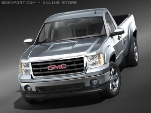 GMC Sierra 1500 regular cab Truck 3D Model
