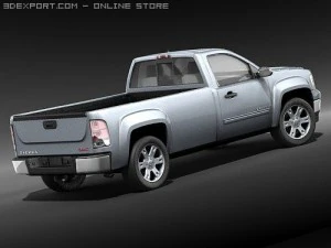 GMC Sierra 1500 regular cab Truck 3D Model