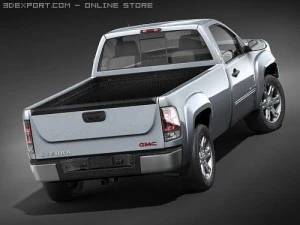 GMC Sierra 1500 regular cab Truck 3D Model