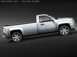 GMC Sierra 1500 regular cab Truck Modelo 3D