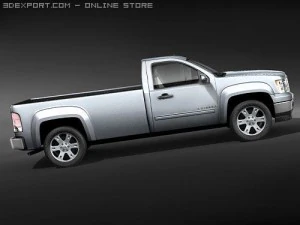 GMC Sierra 1500 regular cab Truck 3D Model