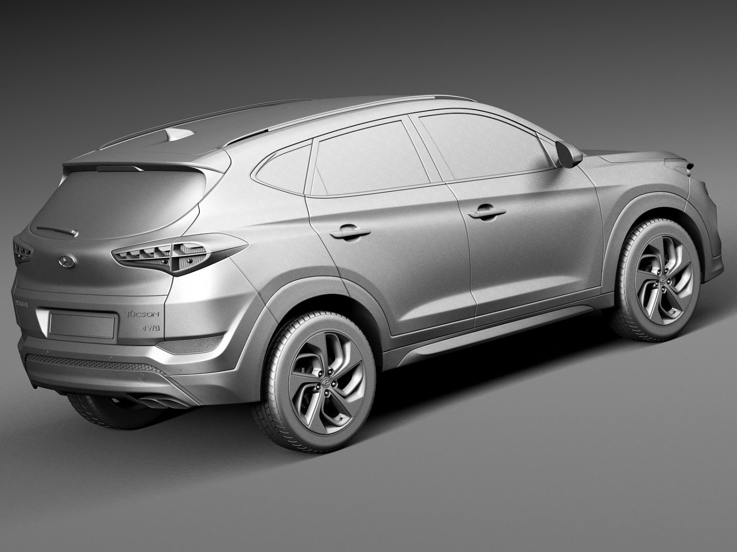 Hyundai Tucson EU-Version 2016 3D Model in SUV 3DExport