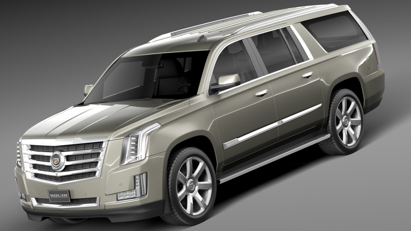 Cadillac Escalade ESV 2016 3D Model .c4d .max .obj .3ds .fbx .stl .blend 