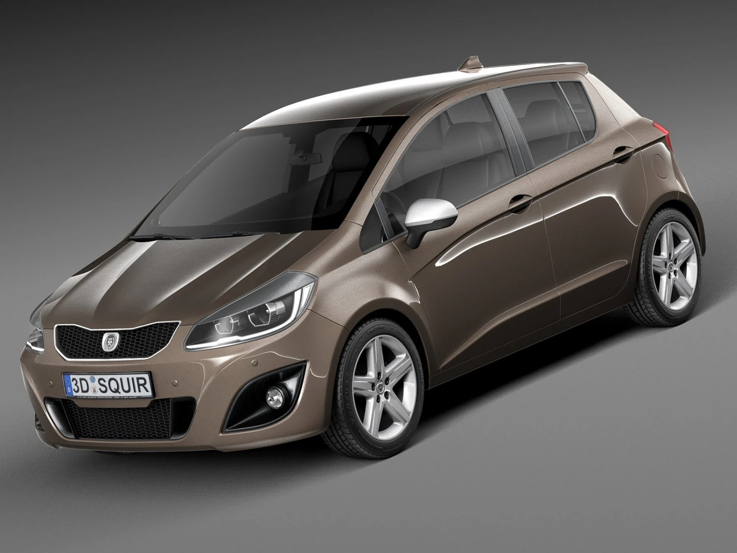 Generic Hatchback 5-door 2016 3D Model .c4d .max .obj .3ds .fbx .stl .blend