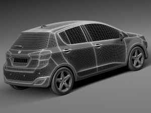 Generic Hatchback 5-door 2016 Modelo 3D