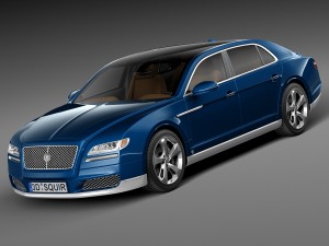 Generic Luxury Saloon 2016 3D Model