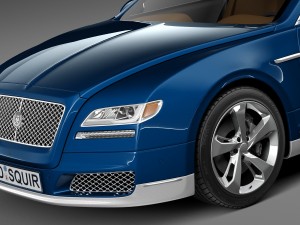 Generic Luxury Saloon 2016 3D Model