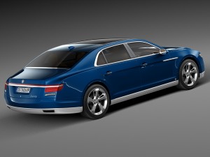 Generic Luxury Saloon 2016 3D Model
