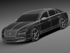 Generic Luxury Saloon 2016 3D Model