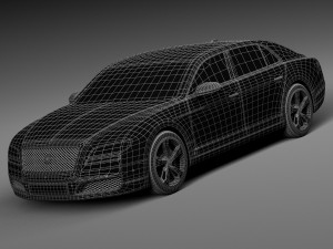 Generic Luxury Saloon 2016 3D Model