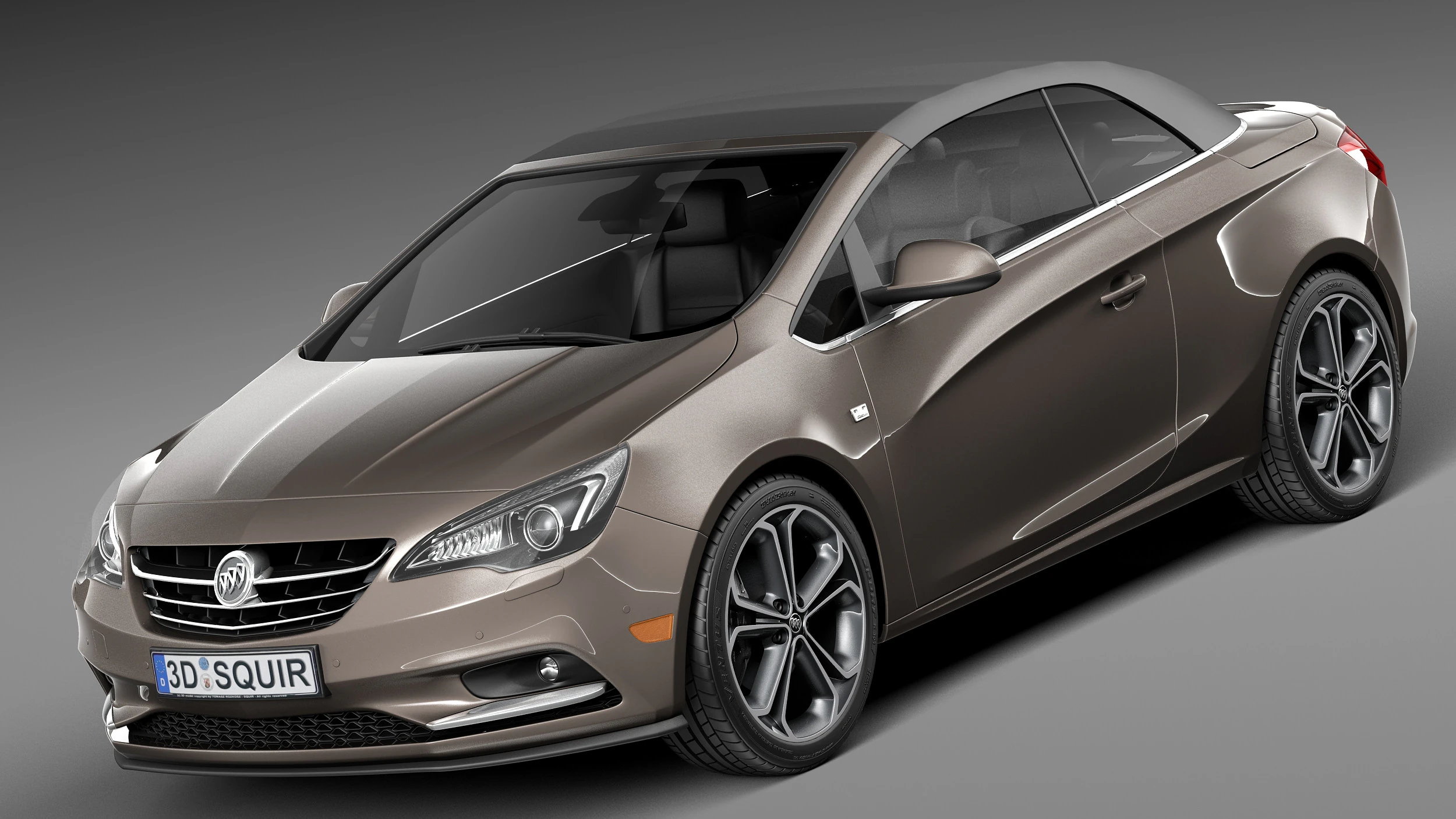Buick Cascada 2016 3D Model .c4d .max .obj .3ds .fbx .stl .blend