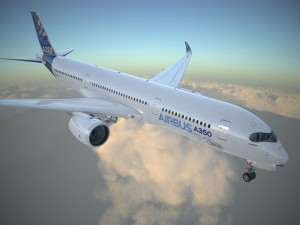 Airbus A350 900 with interior 3D 模型