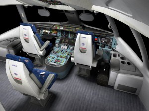Airbus A350 900 with interior 3D-Modell