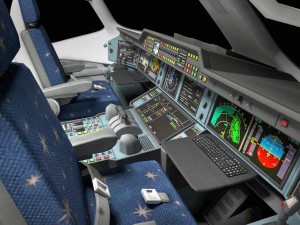 Airbus A350 900 with interior 3D-Modell