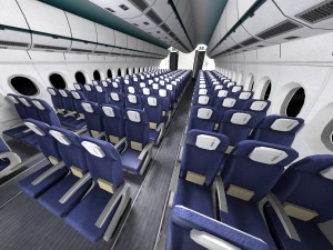 Airbus A350 900 with interior 3D-Modell
