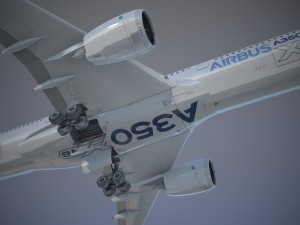 airbus a350 900 with interior 3D Model