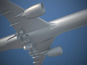 Airbus A350 900 con interni Modello 3D