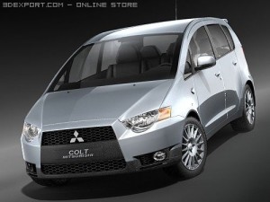 Mitsubishi Colt 5-door 2009 3D Модель