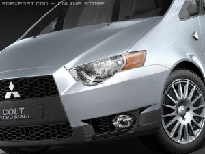 Mitsubishi Colt 5-door 2009 3D Модель