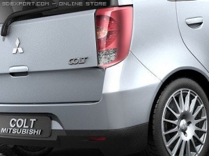 Mitsubishi Colt 5-door 2009 3D Модель