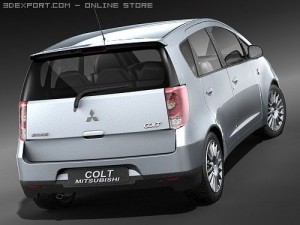 Mitsubishi Colt 5-door 2009 3D Модель