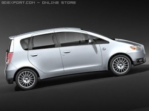 Mitsubishi Colt 5-door 2009 3D Модель