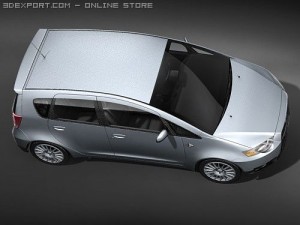 Mitsubishi Colt 5-door 2009 3D Модель