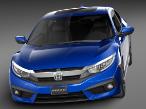 Honda Civic Coupe 2016 3D 모델