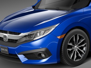 Honda Civic Coupe 2016 3D 모델