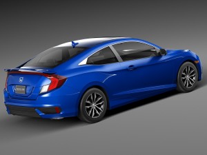 Honda Civic Coupe 2016 3D 모델