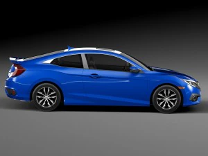 Honda Civic Coupe 2016 3D Model