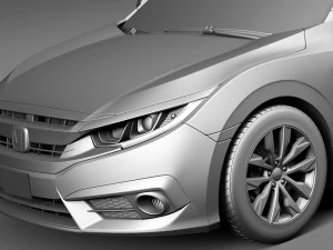 Honda Civic Coupe 2016 3D Model