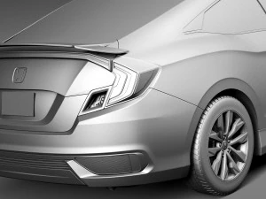 Honda Civic Coupe 2016 3D Model