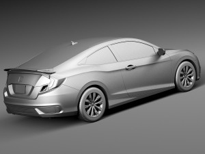 Honda Civic Coupe 2016 3D 모델