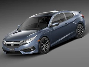 होंडा सिविक कूप एलईडी 2017 3D मॉडल