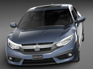 होंडा सिविक कूप एलईडी 2017 3D मॉडल