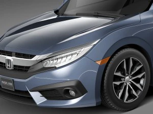 होंडा सिविक कूप एलईडी 2017 3D मॉडल