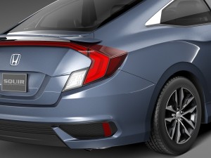 Honda Civic Coupe Led 2017 3D 模型
